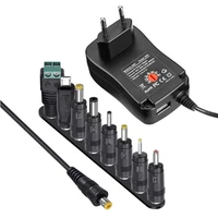 Adaptador de corriente ajustable, Cargador Universal USB, fuente de alimentación, 3V/4,5 V/5V/6V/7,5 V/9V/12V 2A/2.5A AC/DC, enchufe de la UE