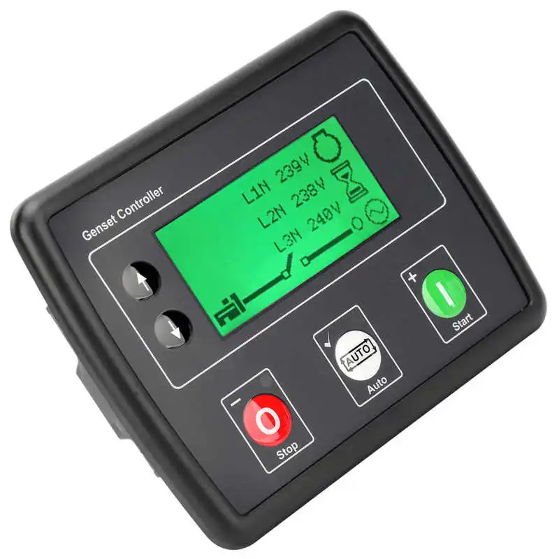 Eujgoov Auto Mains Failure Control Module Generator Controller Self-Starting LCD Protection Controller DSE4520 Industrial Supplies 