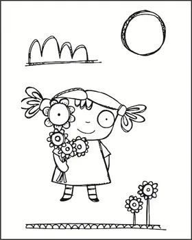 

10X8Bow girl cool Transparent Clear Silicone Stamp Seal for DIY scrapbooking photo album Decorative clear stamp