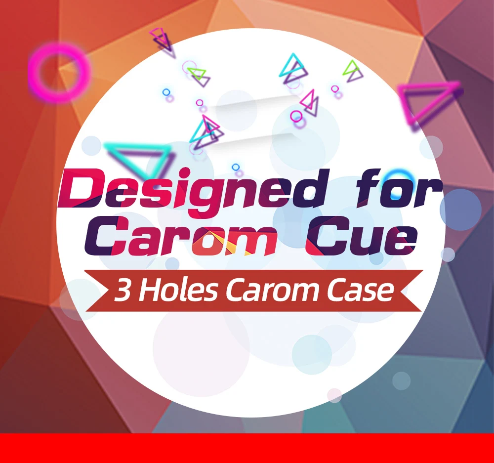 KONLLEN Cue Case 1/2 3 Holes Carom Cue Case 1 Butt 2 Shafts Pool Cue Case Bag 82cm Length Billiard Cue Hard Case  Free Shipping