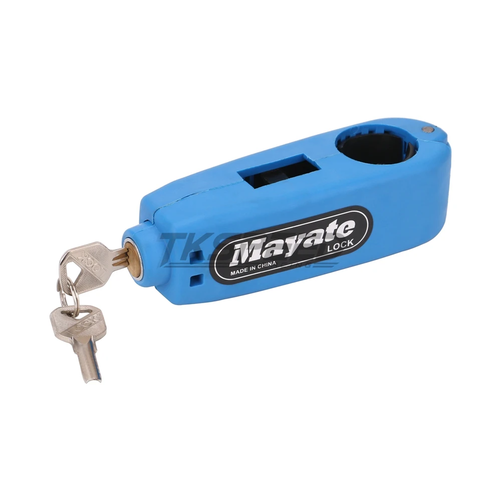 blue Newest CROC-LOCK MOTORCYCLE SCOOTER HANDLEBAR THROTTLE GRIP LOCK SECURITY LOCK,motorcycle accessories,Fits Most Scooter - Цвет: blue