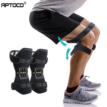 

Aptoco Breathable Non-slip Joint Support Knee Pads Lift Knee Pads Care Powerful Rebound Spring Force Knee Booster Dropshipping