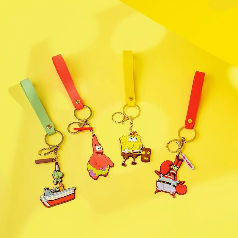 Hot-selling SpongeBob Series key Chain Acrylic Children's Birthday Toys Bag Pendant Chains Christmas Gifts | Украшения и
