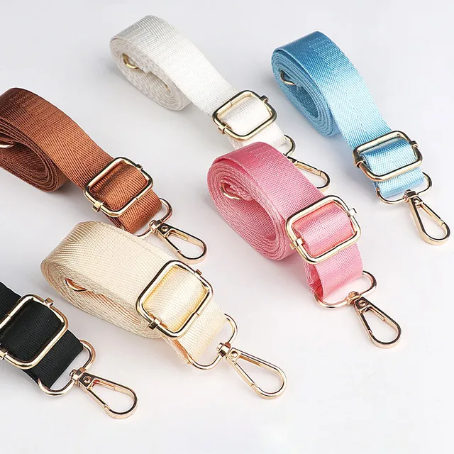 Sangle de sac en nylon pour femme, large sangle de remplacement, 1.3m de long, accessoires de messager, mode initiée 1