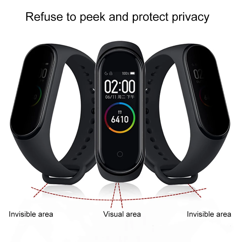 

For Xiaomi Mi Band 4 Privacy Anti-Spy Soft Hydrogel HD Film Screen Protector Transparent Clear Screen Protector Replacement