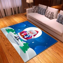 3D Рождественский декоративный тонкий пенопластовый ковер большой моющийся прямоугольный мягкий фланелевый домашний ковер без запаха яркого цвета