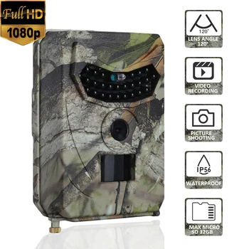 

12MP 1080P Hunting Camera 120 Degree PIR 110 Infrared Wild Trail Camera Animal Observation Recorder animal cam Night Vision