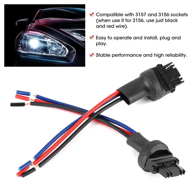 Jitrendo 1157 LED Turn Signal Light Socket Plug - 2-Pack Car Bulb Holder For Turn Signals & Brake Lights | Easy Plug & Play Replacement - View #5