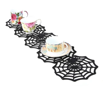 

2 Pcs Non-Woven Fabric Table Runner Spider Web Mesh Halloween Decor Festival Supplies Spider Web Mesh Table Runner 81.2*19*0.3cm