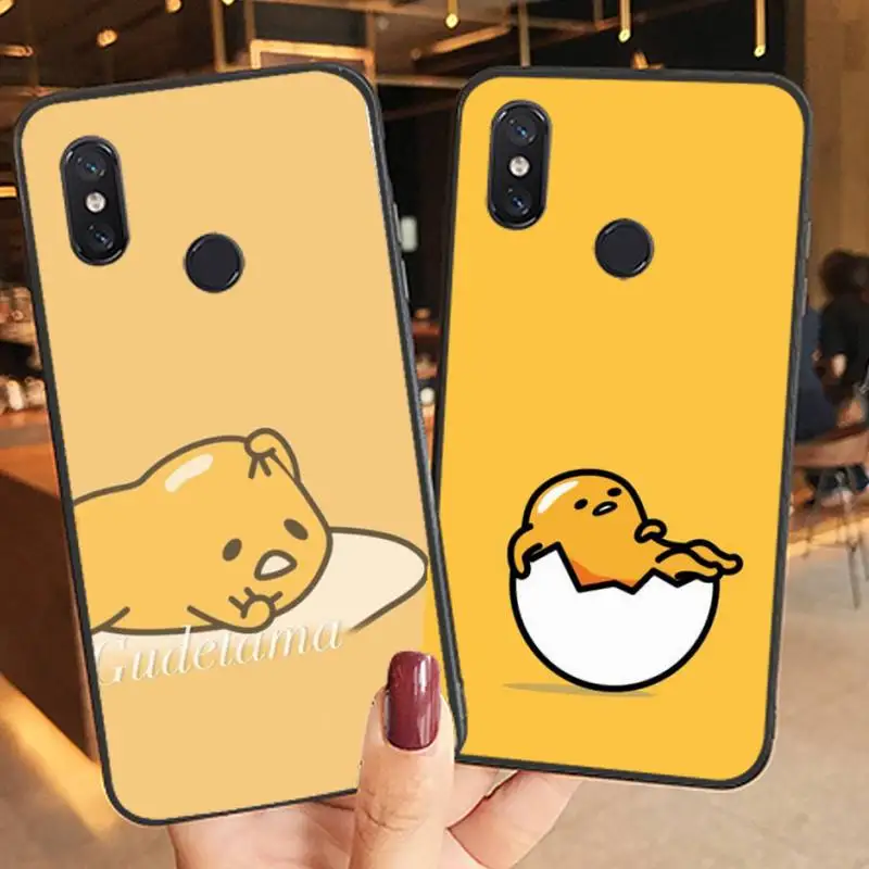 Gudetama еда мультфильм яйцо черный ТПУ мягкий чехол для телефона Xiaomi Redmi 4x5 plus 6A 7 7A 8 mi8