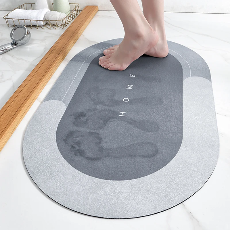 TOKLYUIE Super Absorbent Bath Mat, Quick-Drying Bathroom Mats, Super  Absorbent Living Room Floor Mat, Rubber Non-Slip Bottom, Easy to Clean  Bathroom