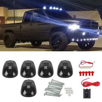 

5*Smoked Lens Rooftop Cab Running Light LED 6000K Fits For Dodge Ram1500 /2500 /3500/ 4500 /5500 2003-2007