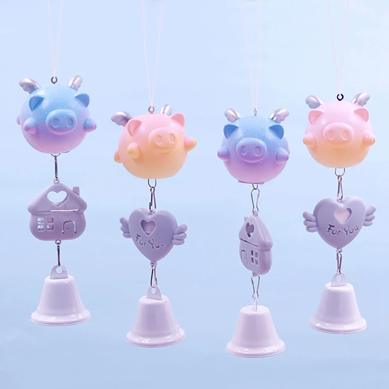 

Cartoon Pigs Wind Chimes Aromatherapy Wall Hanging Decoration Bedroom Pendant Ornament Living Room Crafts Gift Home Decor