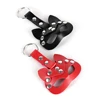 CEA Handmade Leather Car KeyChain Mini Cat Mask Shape Key Button Hollow Out Key Buckle Key Rings Erotic Toys Women Belt Pendant ► Photo 2/6