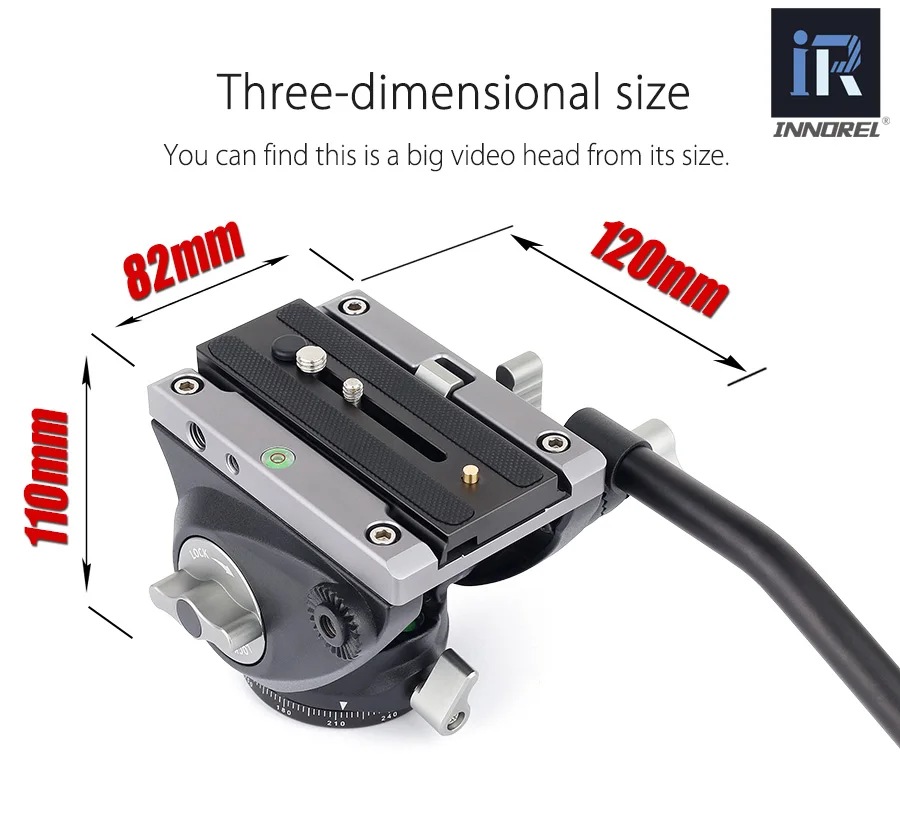 INNOREL H85 гидравлическая головка штатива сверхмощный полный пейзаж птица фотография кронштейн головка тонкий ЧПУ процесс и демпфирующие настройки