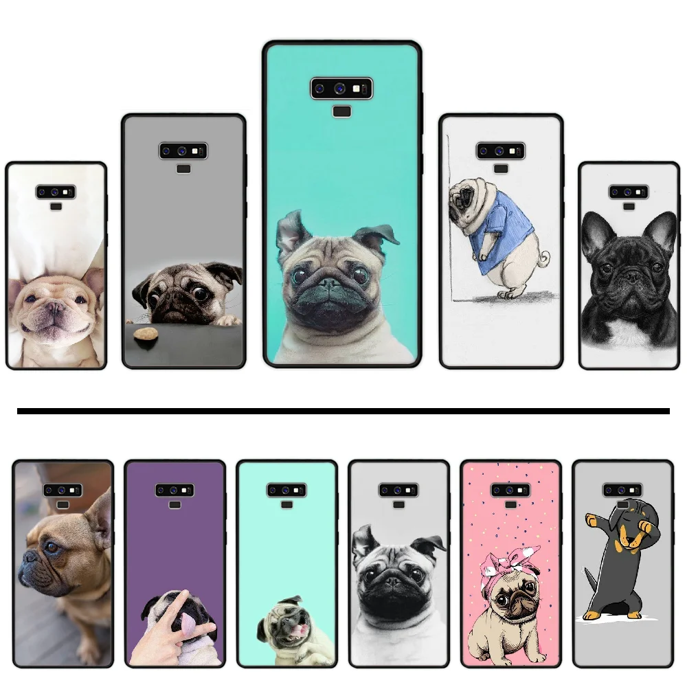 French Bulldog dog Silicone Phone Case Cover For Samsung Galaxy S8 S9 S10 Plus Lite S10E Note 3 4 5 6 7 8 9 10 Pro cover | Мобильные