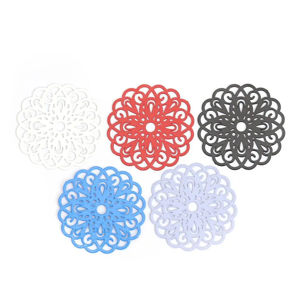 DoreenBeads Fashion Copper Connectors Flower Violet Filigree Blue Black Red White Jewelry DIY Findings 25mm x 10 PCs | Украшения и