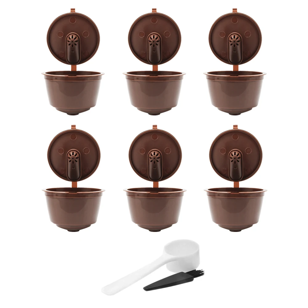 Новое 3-е поколение, Nescafe, кофе, капсула, капсула, Pod фильтр-чашка, многоразовые, Dolci Gusto, кофе, капельница, чайные корзины - Цвет: 6pcs brown