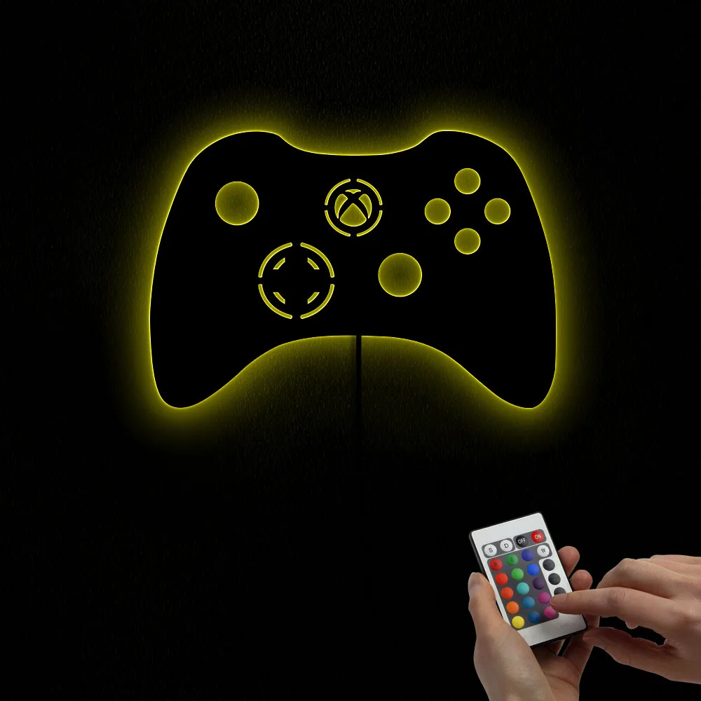 led joystick jogos espelho decorativo jogo vídeo