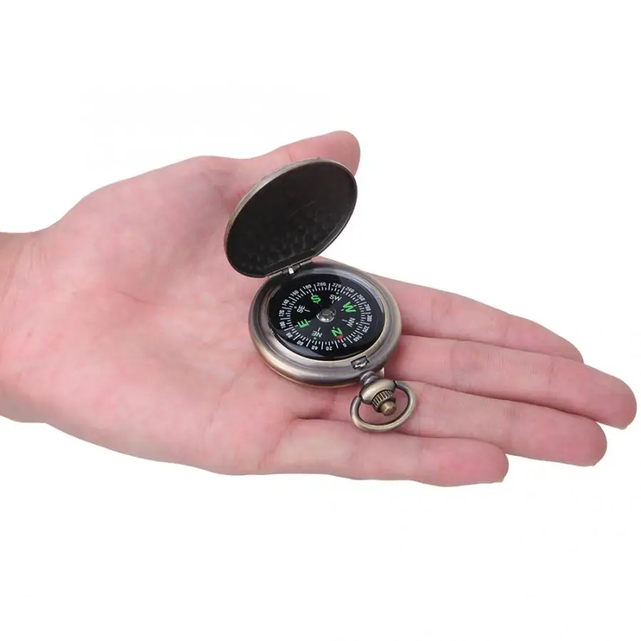 

J35A Vintage Waterproof Compass Flip-open Pocket Watch Compass Zinc Alloy Compass For Outdoor Navigation Tools Outdoor
