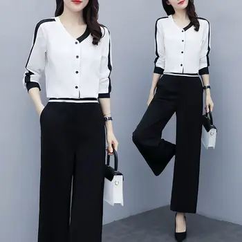

Autumn New Style Large Size Dress Cover Slimming Two-Piece Set