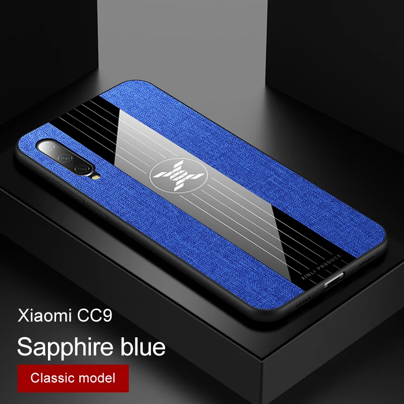 Тканевый глянцевый чехол для телефона для Xiaomi mi 9 8 Lite 9t Pro CC9 CC9E A3 A2 Red mi Note 8 7 5 K20 Pro 7A чехол с магнитным кольцом-держателем - Цвет: Blue No Ring