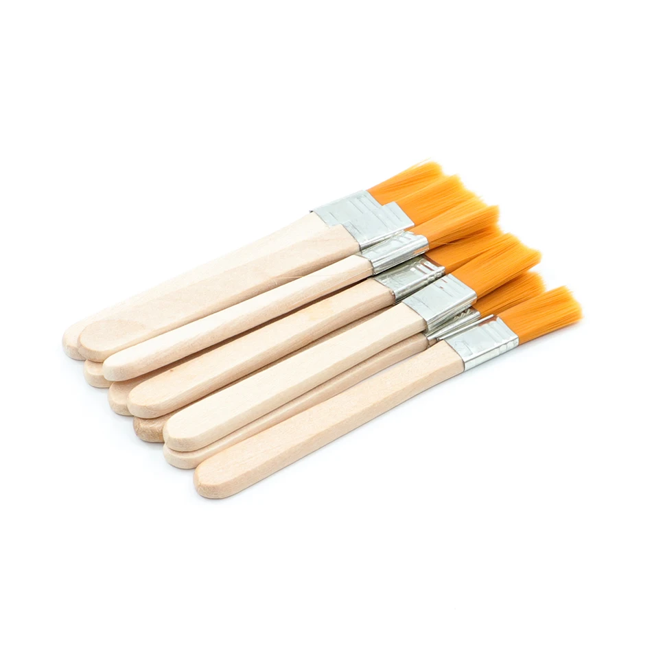 5pcs solder paste brush, BGA ball planting brush, computer keyboard dust removal, barbecue, painting brush with wooden handle 3