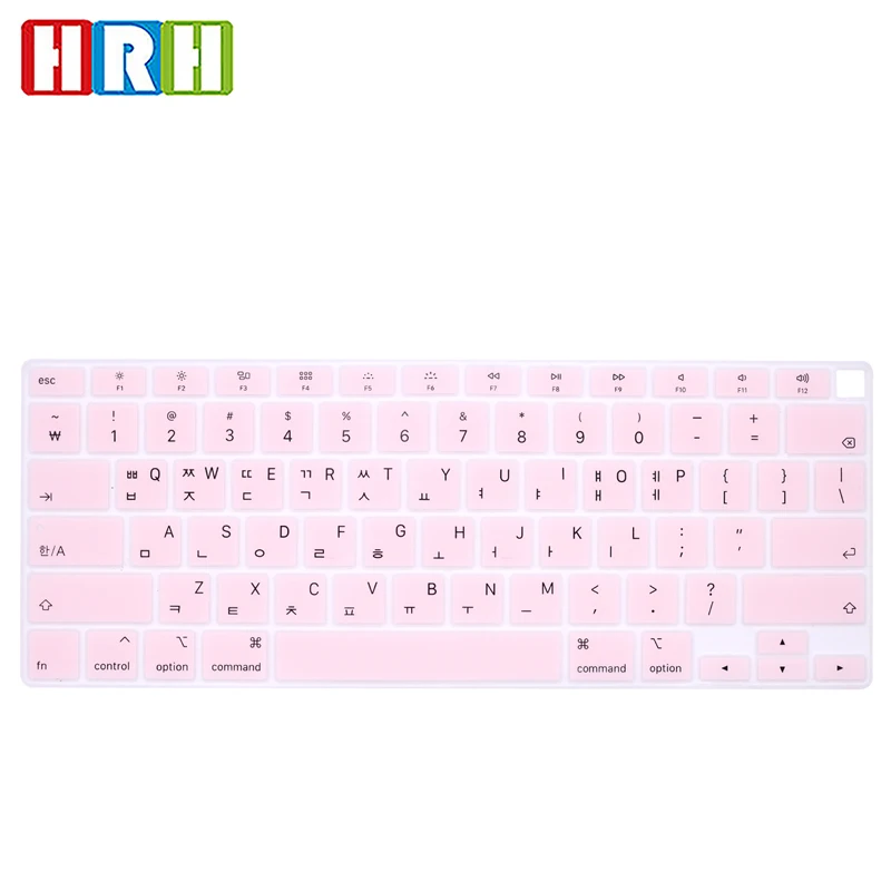 

HRH Korean Language Silicone Keyboard Skin Cover Protector for MacBook Newest Air 13 Touch ID A2179 (2020 Release)US Version