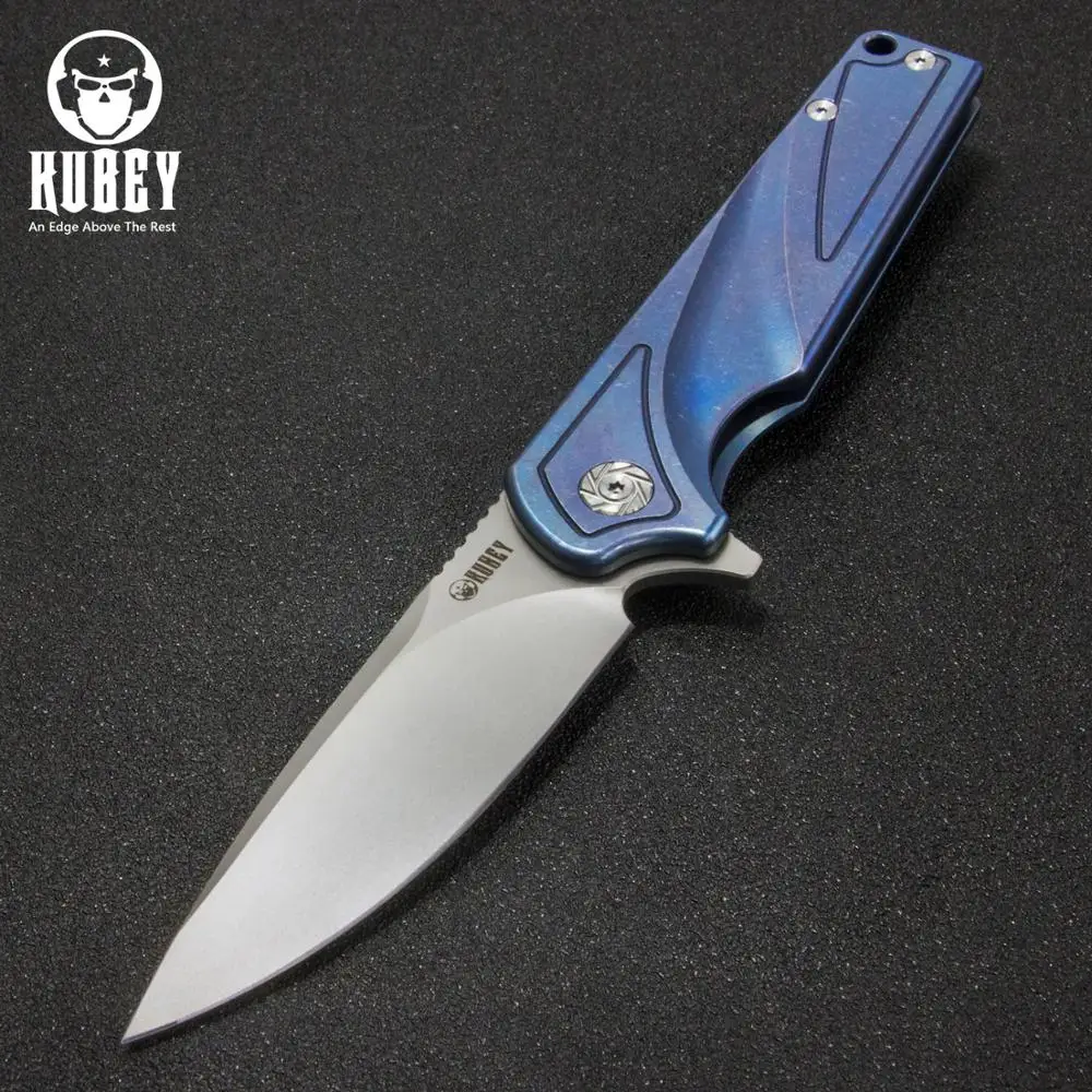 KUBEY KU232TI складной тактический нож ручка из титанового сплава и лезвие D2