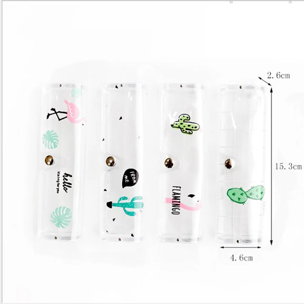 6 цветов простой портативный легкий ПВХ прозрачный футляр для очков новейший милый мультфильм животных узор мягкая пластиковая коробка для очков