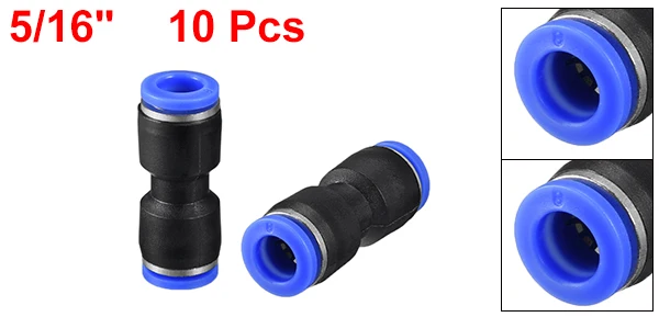 8mm 10pcs Uxcell 2/10 шт. Пластик прямой союз пуш-ап для подключения фитинги для труб пуш-ап подходит замок синий вырезать трубка с плоским экраном без наклона цвет: черный, синий - Цвет: 8mm 10pcs