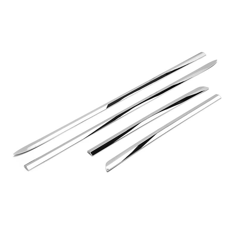 Fit for Tesla Model 3 Car Styling ABS Car Body Door Moulding Decor Cover Trim 4pcs Auto Accessories - Название цвета: Chrome Black