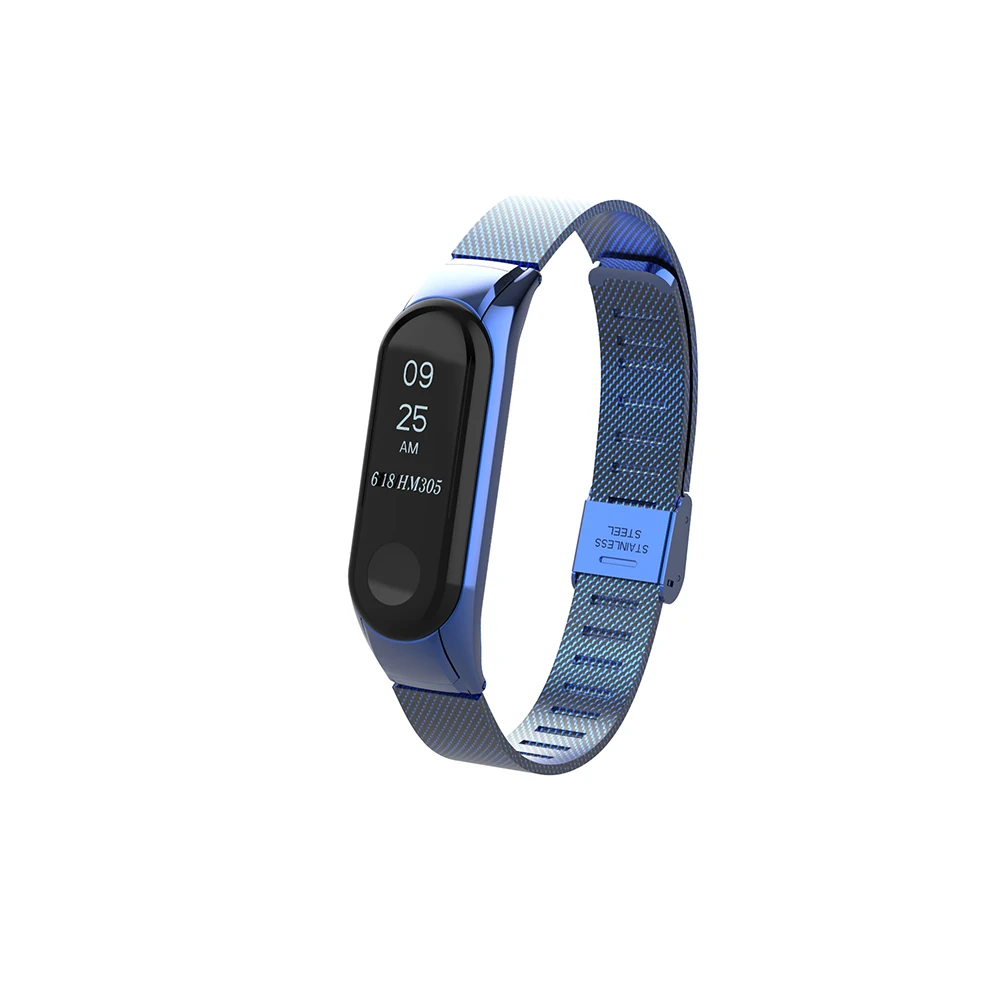 LinXiang цветной металлический браслет из нержавеющей стали для Xiaomi Mi Band 4 3 универсальные аксессуары для смарт-браслета