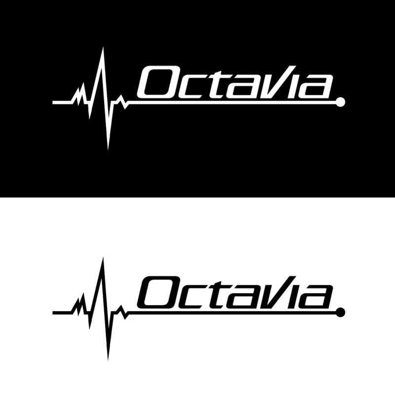 OCTAVIA 2 шт. наклейки на окна автомобиля для OPEL alfa romeo abarth lada vesta Renault koleos suzuki swift hyundai Tucson DACIA сиденье FR octavia - Название цвета: OCTAVIA