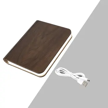 

ICOCO USB Rechargeable LED Magnetic Foldable Wooden Book Lamp Night Light Desk Lamp for Christmas Gift Home Decor (S/M/L Size)