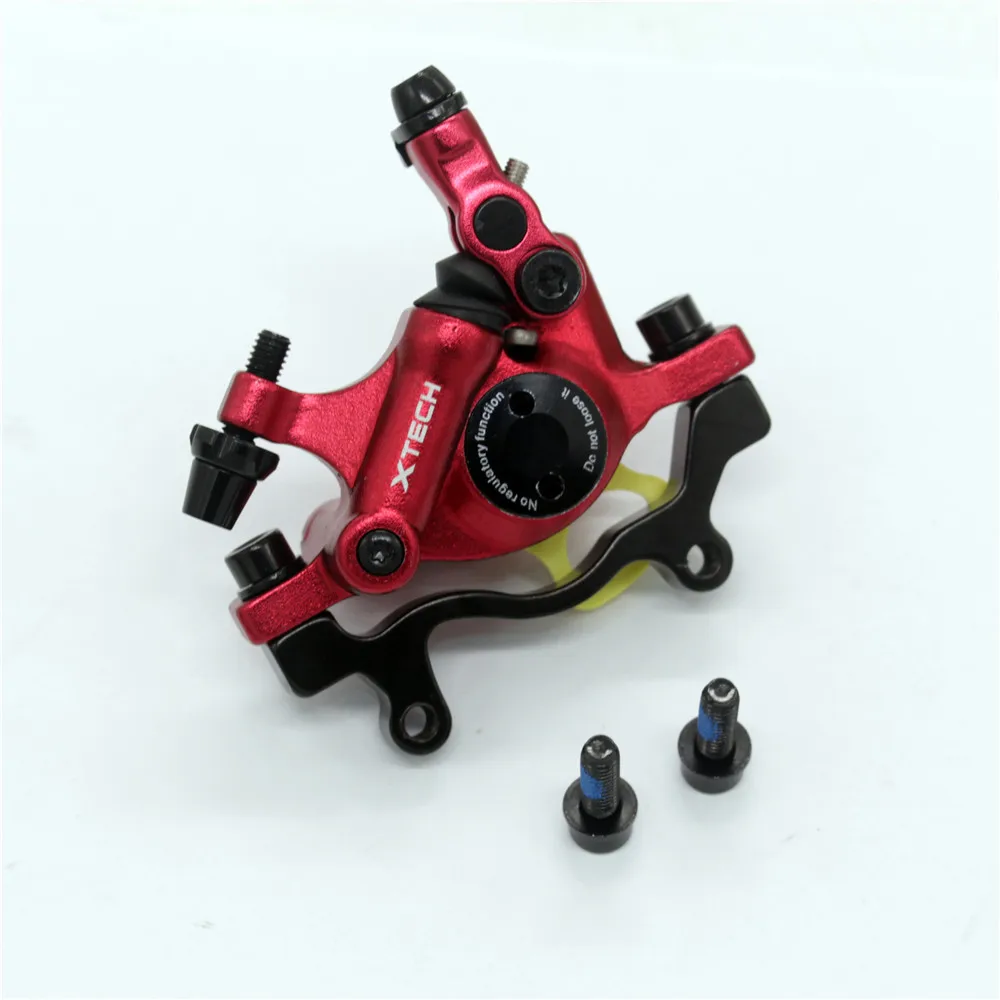 HB100 Red Rear Zoom HB-100 MTB велосипедный тормоз HB100 велосипедные тормоза суппорт w роторы запчасти для велосипеда гидравлический поршень двухсторонний диск Диаметр 160 мм - Цвет: HB100 Red Rear