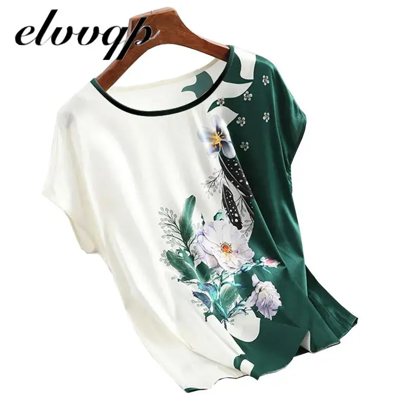 

Новинка 2021, женская футболка с винтажным принтом и коротким рукавом, 4xl, одежда для мам среднего возраста, женские топы