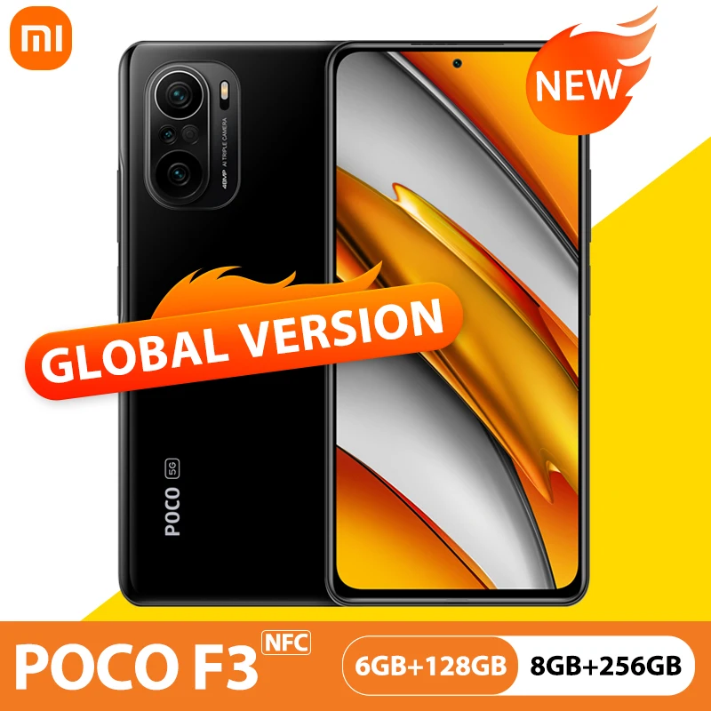 POCO F3 NFC 5G 6GB 128GB/8GB 256GB Smartphone versión Global Snapdragon 870 Octa Core 6,67 120Hz E4 Pantalla AMOLED 48MP 33W rápido