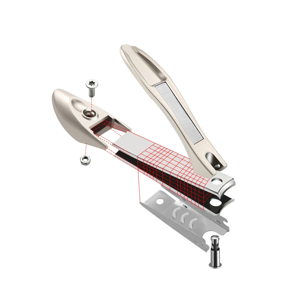 Portable Anti-slip Anti-Splash Stainless Steel Nail Clippers Nail Cutter Fingernail Trimmers Manicure Accessories