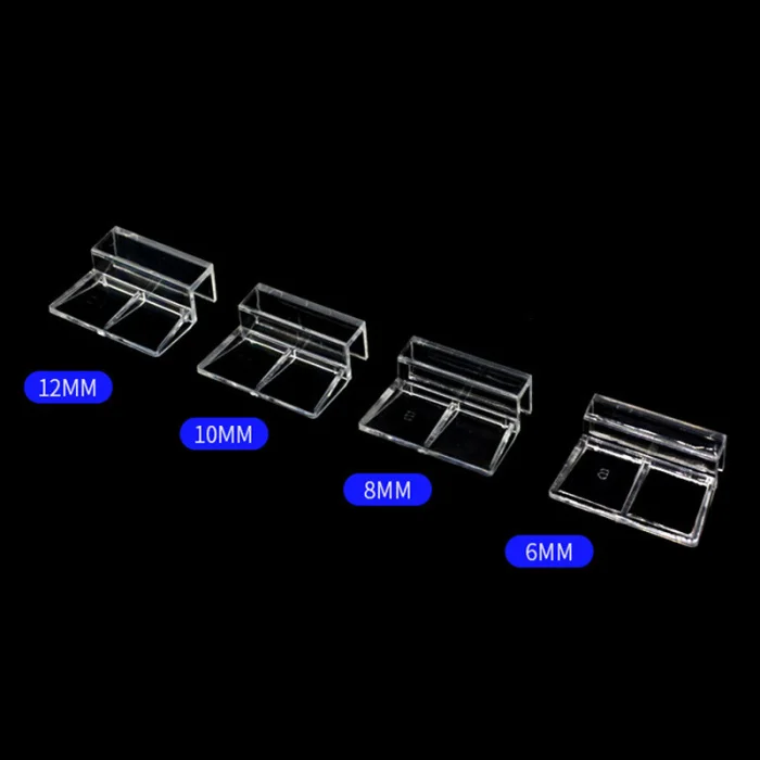 4 шт. в партии, 6/8/10/12 мм акриловый аквариум Стекло фиксированная Крышка зажим Кронштейн держатель полки лампа фильтр баррель стеллаж для выставки товаров Поддержка