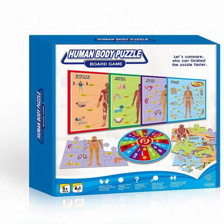 

Children'S Educational Toy Children Game Parent And Child Interactive Tabletop Game Human Jigsaw Puzzle Science Educational Game