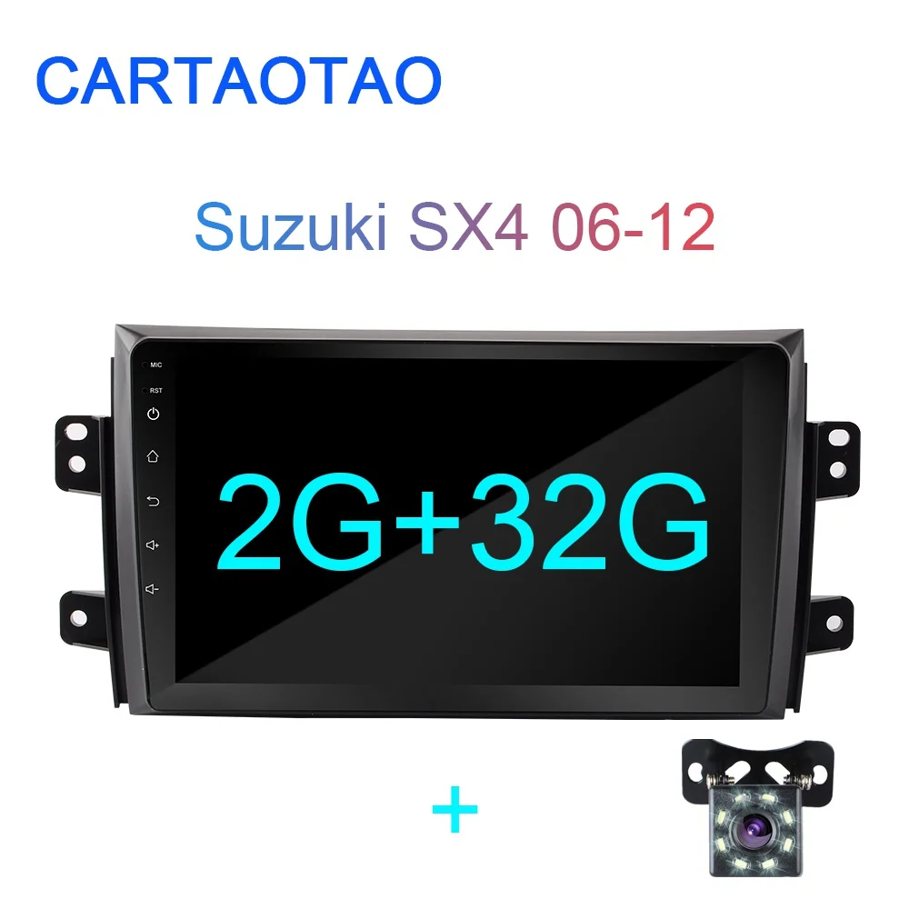2G+ 32G " 2DIN Android 8,1 GO автомобильный DVD мультимедийный плеер для Suzuki SX4 2006-2012 автомобильный Радио gps навигация WiFi BT плеер 2 Din - Цвет: 2G-32G-SX4