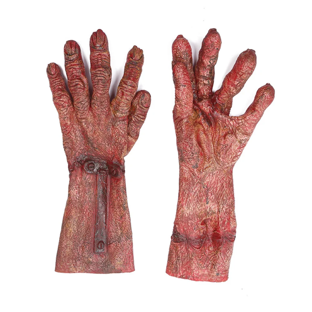 

Terror zombie Ghost Gloves Booties Halloween devil cosplay carnival masquerade latex larp Role party mask scary horror