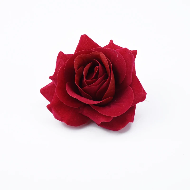 6 Pieces Upscale Red Roses 8CM Wedding Decorative Flowers Wall Gift Scrapbooking Home Decor Garland Artificial Flowers Wholesale