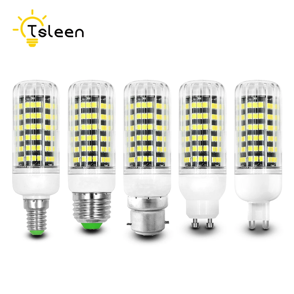 TSLEEN 10 шт. с большим количеством люменов светодиодный светильник E14 E27 220V 110V