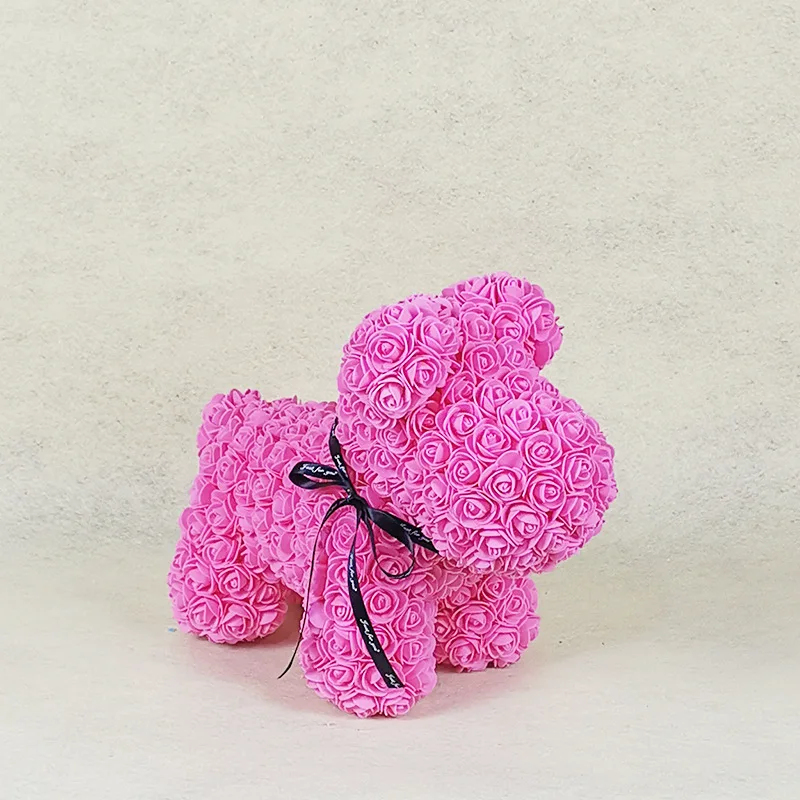 

520 Valentine's Day Gift Eternal Life Rose Puppy for a Girlfriend Soap Flower Gift Box Women's Birthday Bouquet