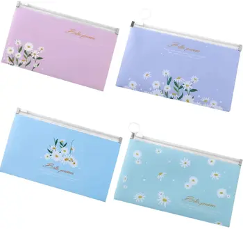 

Portable Mask Cover Storage Clip File Cover Container, Dustproof Mouth Cover Storage Bag with Zipper for Pollution