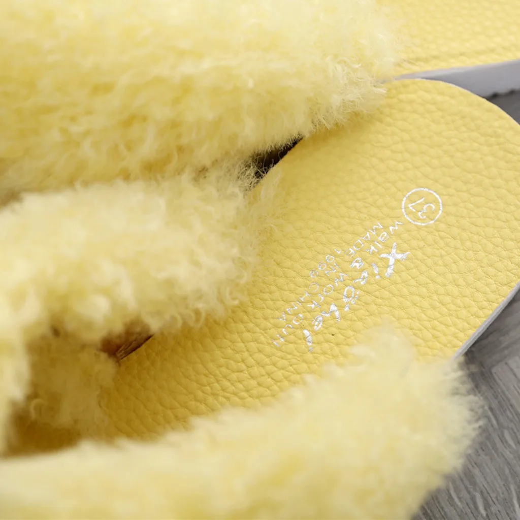 Женская обувь с открытым носком; повседневные теплые домашние тапочки на плоской подошве с открытым носком; теплые домашние плюшевые тапочки; нескользящие зимние Тапочки
