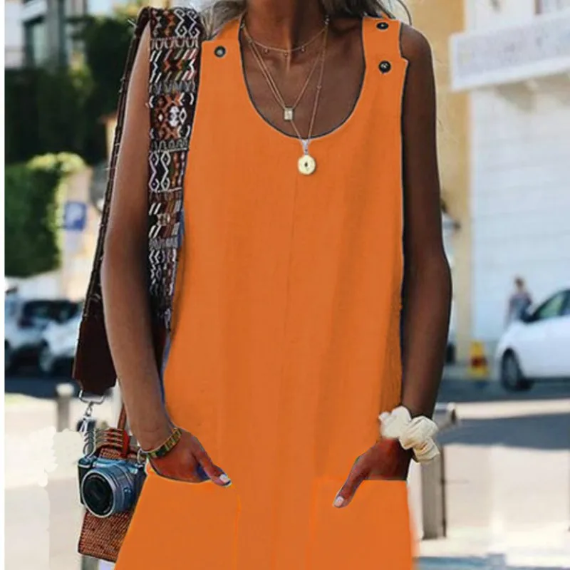 Women Overall Jumpsuit Homewear 2020 Summer Loose Casual Playsuit Female Solid Sleeveless Rompers Fashion Ladies Streetwear