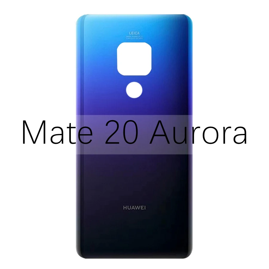 Для huawei mate 20 Pro крышка для батареи Задняя стеклянная панель Задняя Дверь Корпус чехол для huawei mate 20 Lite Крышка для батареи mate 20 окно - Цвет: Mate20 Aurora